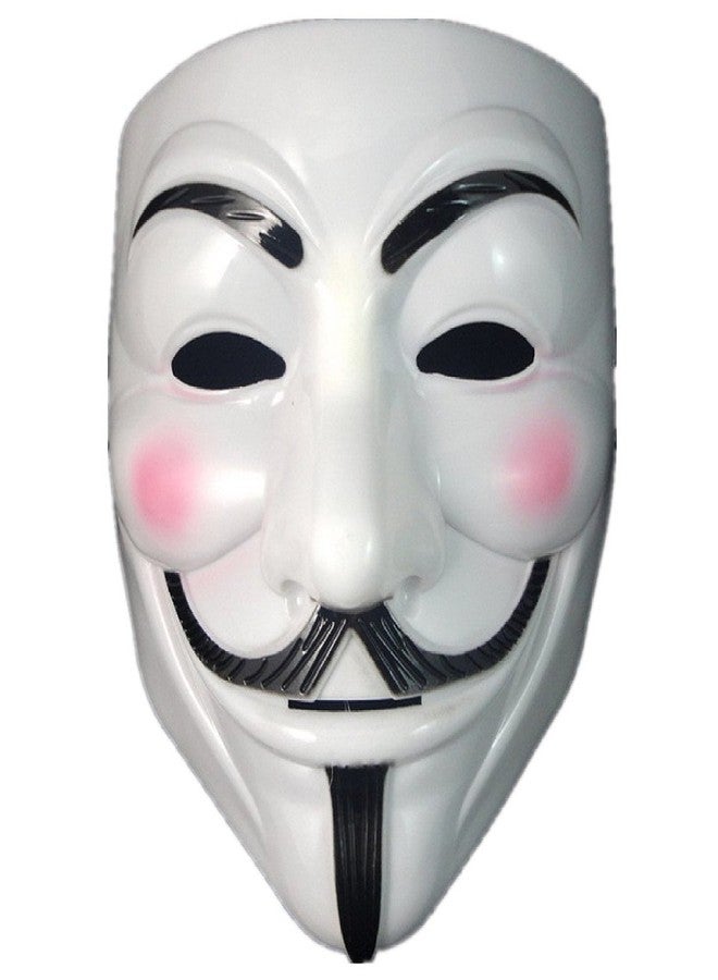 SBD V for Vendetta Anonymous Guy Comic Face Mask Fawkes (White) Pack of 2 - Image 2